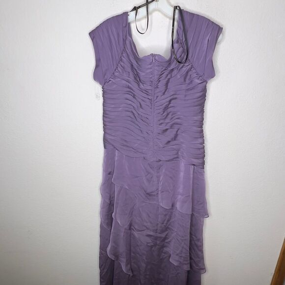 Ignite Evenings by Carol Lin Rouched Beaded Tier Dress nwt - Picture 8 of 10